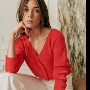 Sezane Barry Kid Mohair Cardigan Sweater Women’s XS